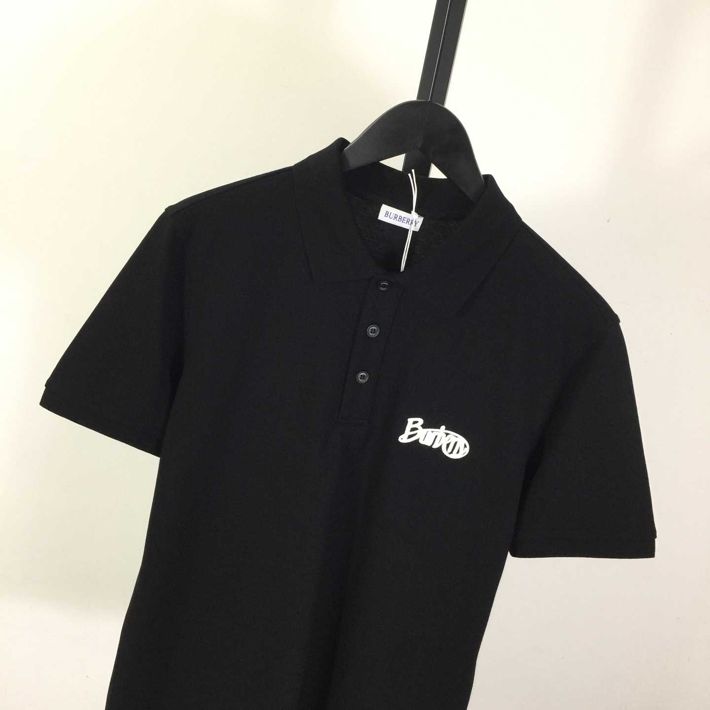Cotton Polo Shirt In Black - 