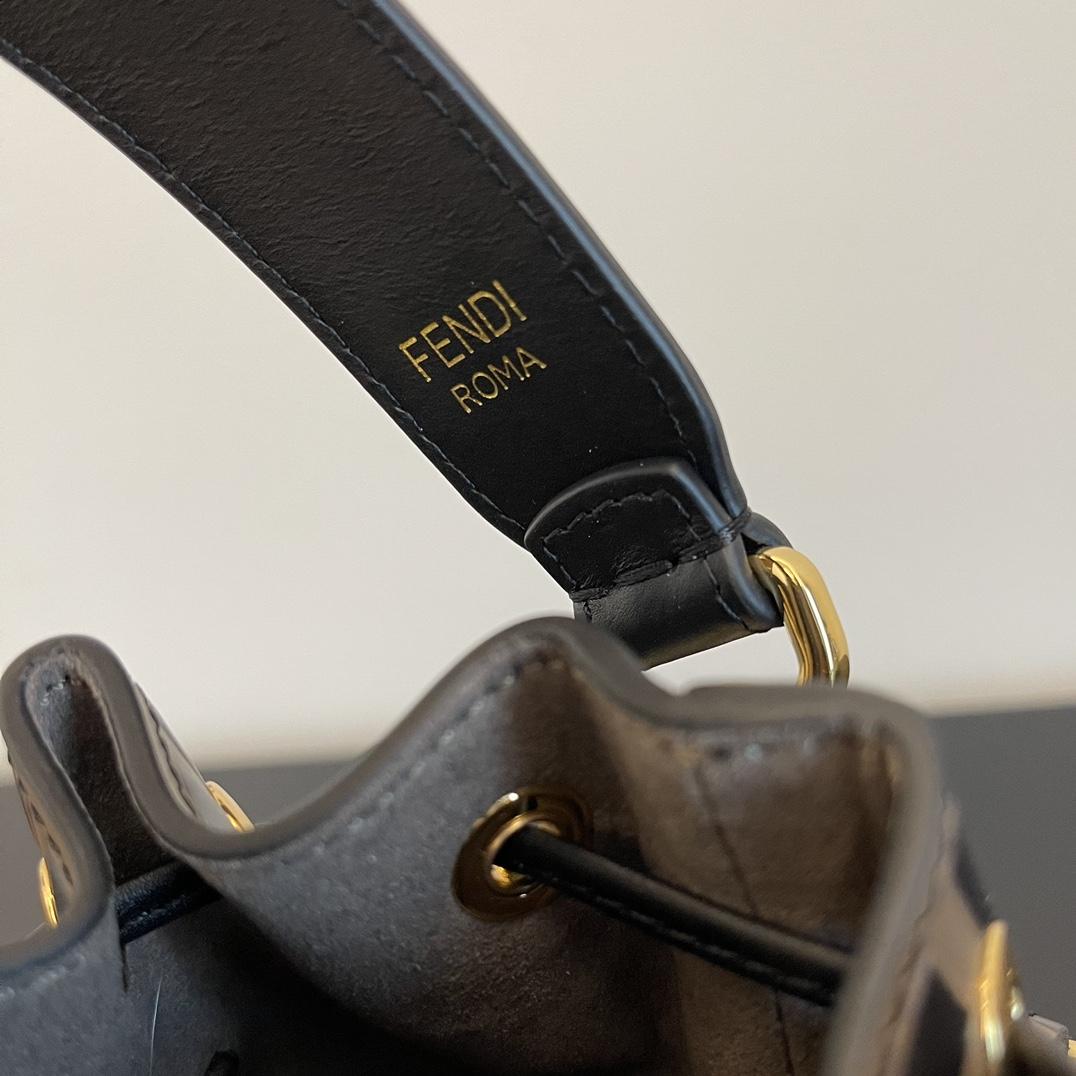 Fendi Mon Tresor Brown Leather Mini-Bag(18-12-10cm) - DesignerGu