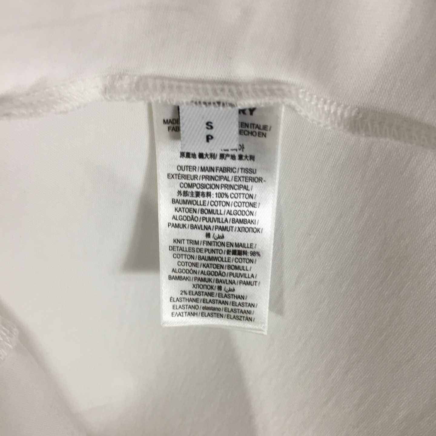 Burberry White EKD Cotton T-shirt - DesignerGu