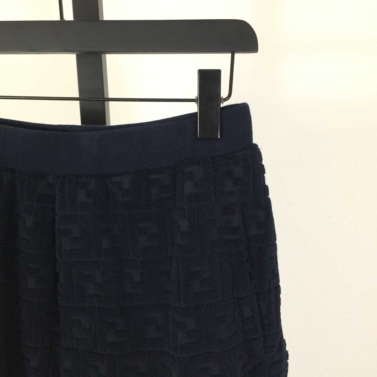 Fendi Blue FF Terry Shorts - DesignerGu