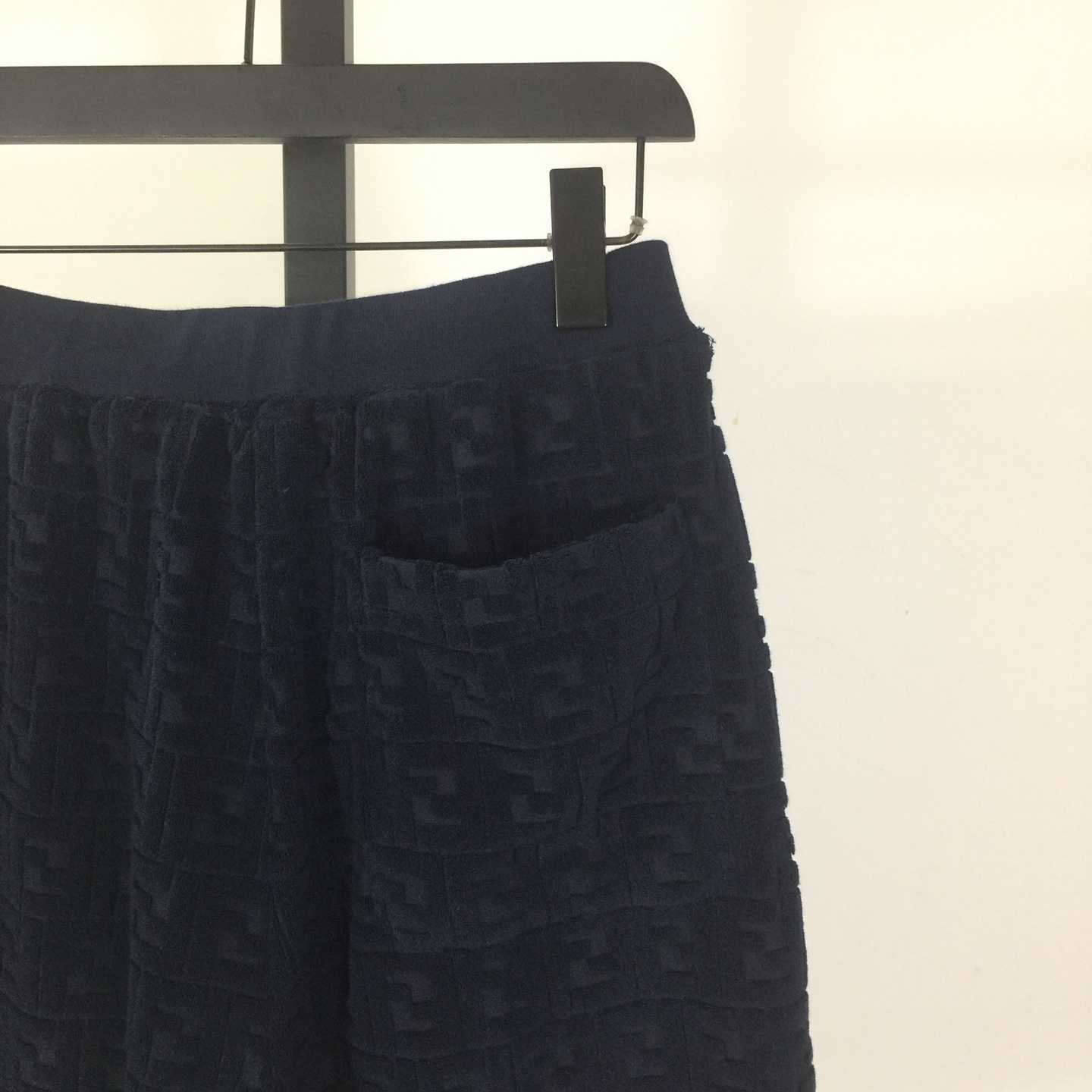 Fendi Blue FF Terry Shorts - DesignerGu