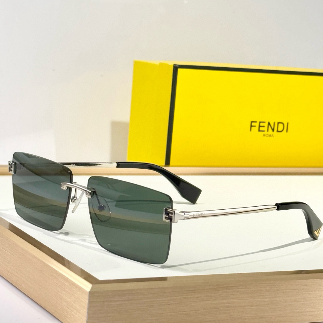 Fendi Sky Palladium-colored Metal Sunglasses  FE40165U - DesignerGu