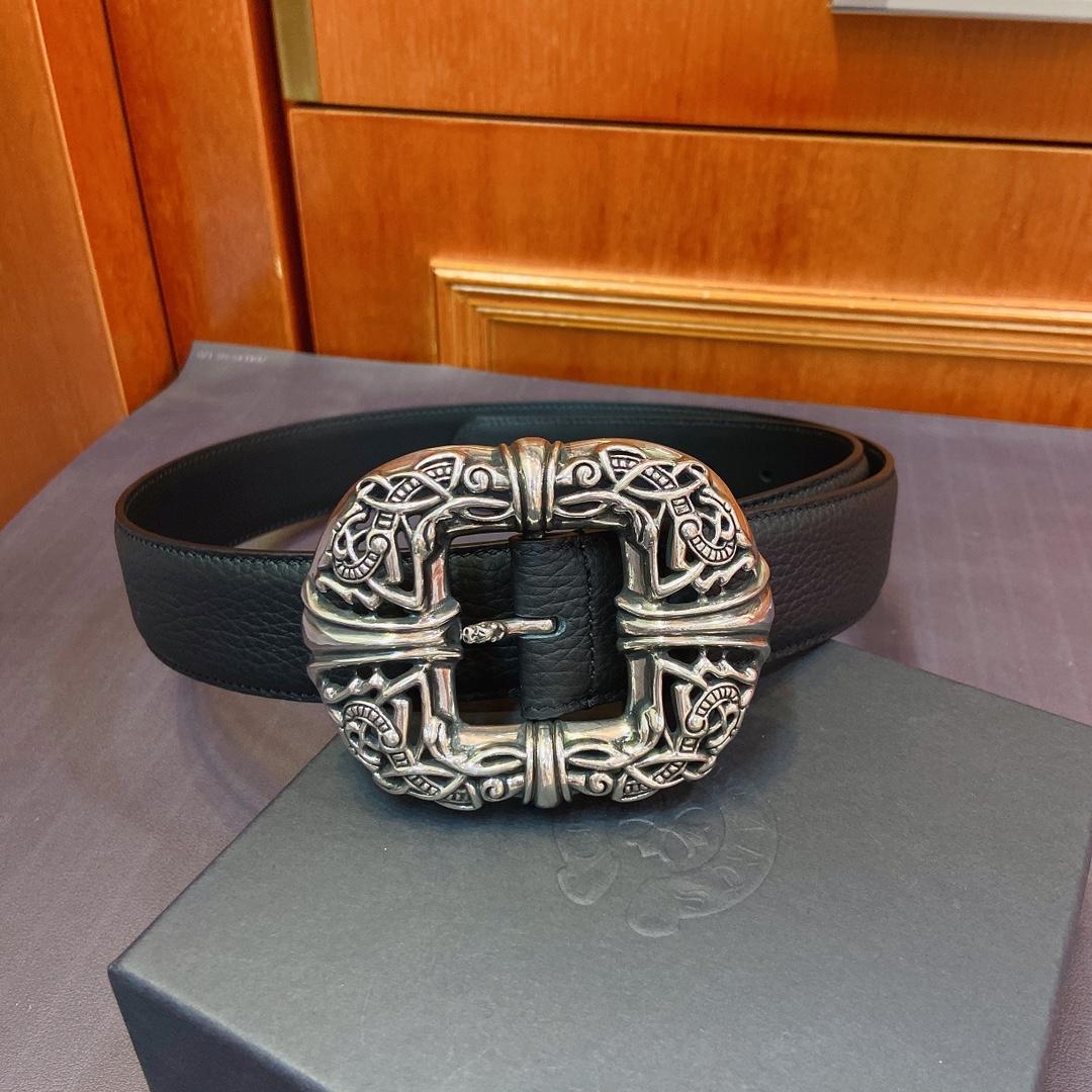 Chrome Hearts Leather Belt   - DesignerGu