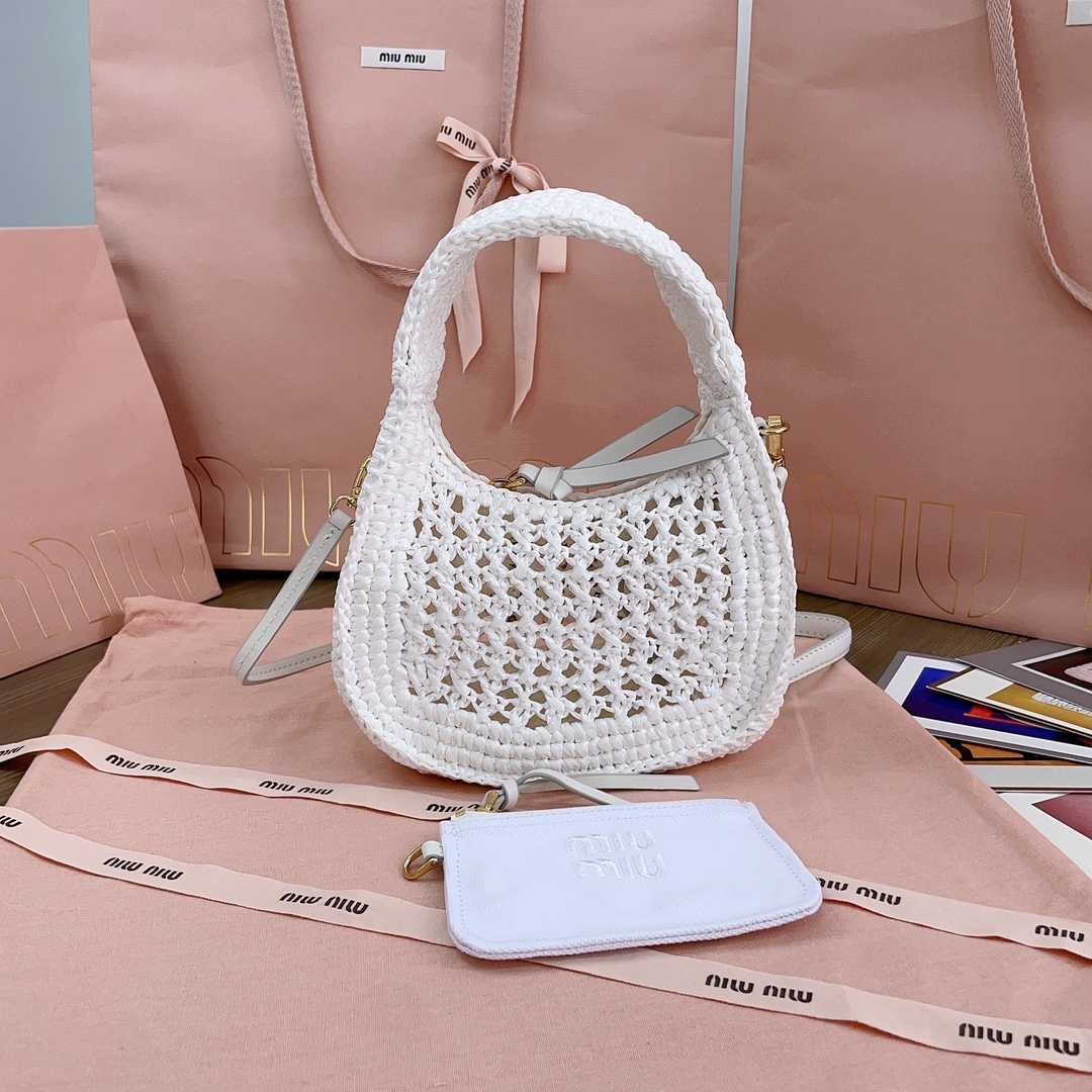 Miu Miu Wander Crochet-knit Shoulder Bag - DesignerGu