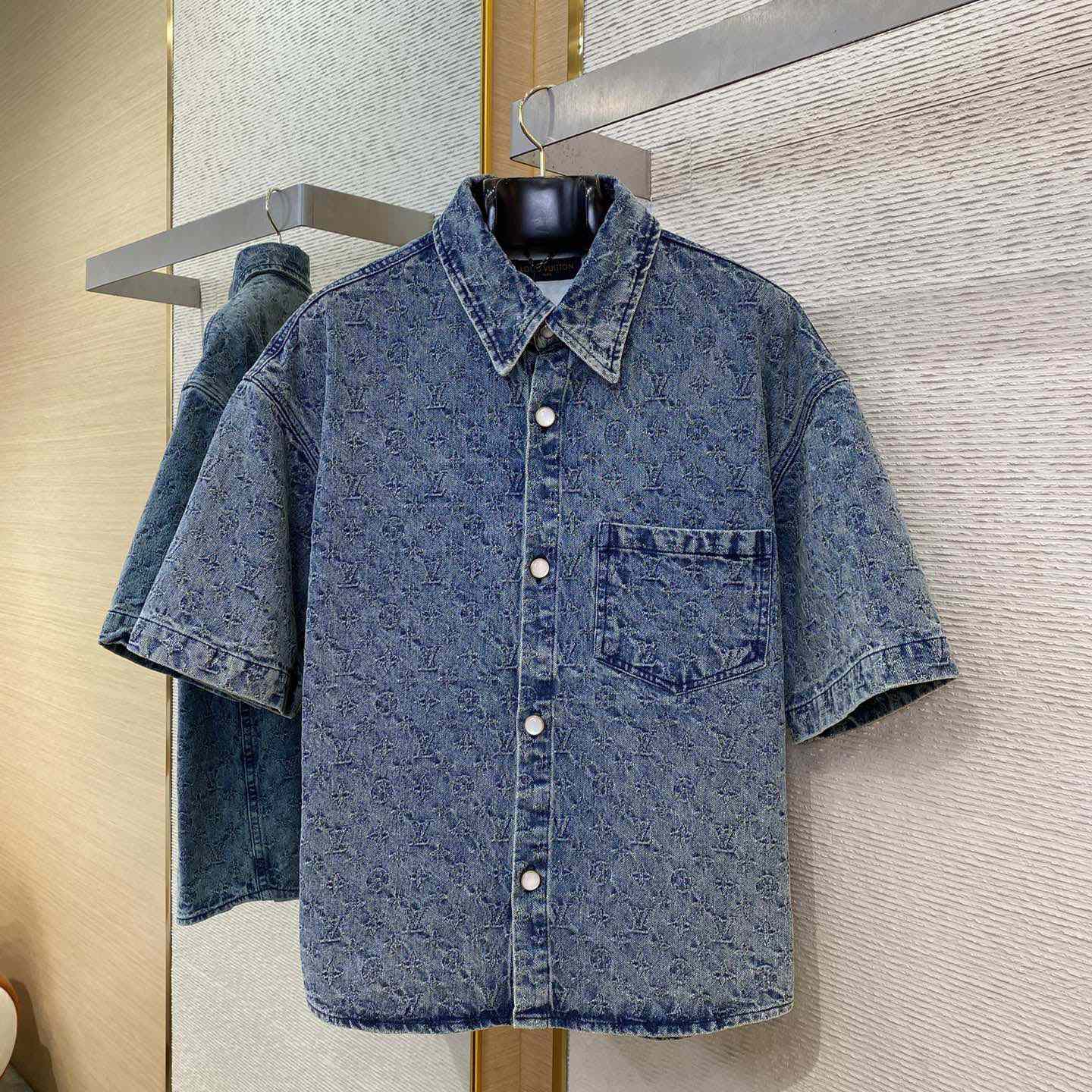 Louis Vuitton Monogram Denim Shirt - DesignerGu