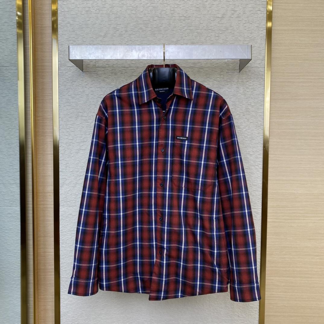 Balenciaga Check-print Lined Shirt - DesignerGu