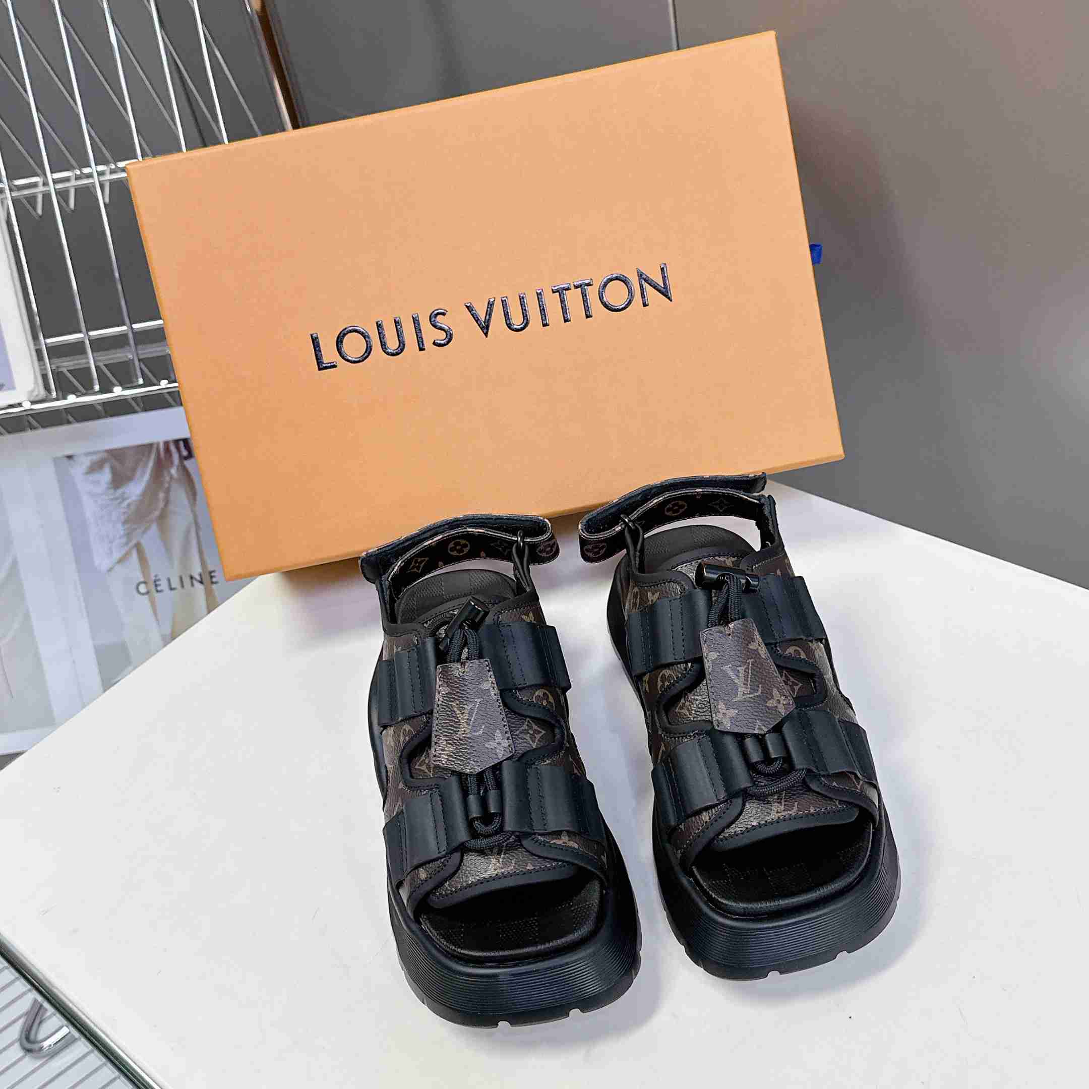 Louis Vuitton Chameleon Platform Sandal   1AHOAG - DesignerGu