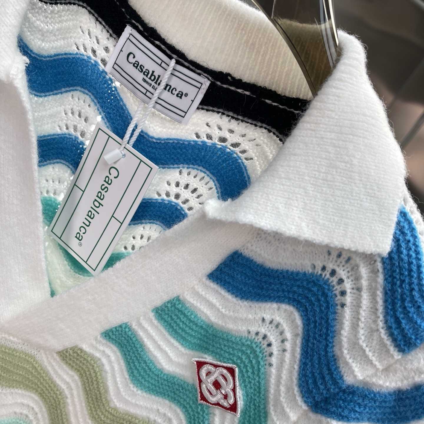 Casablanca Gradient Wave Crochet Mini Dress - DesignerGu