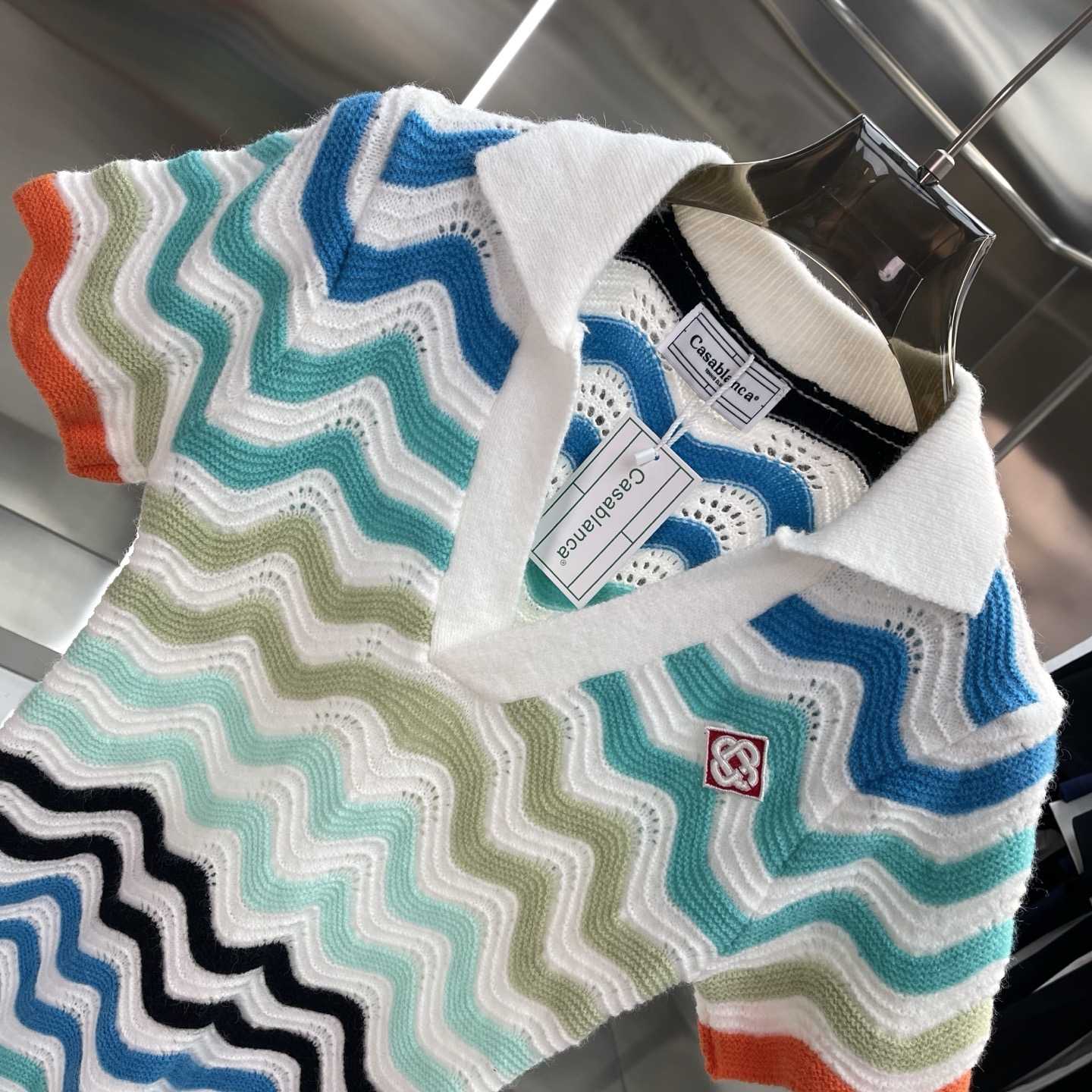 Casablanca Gradient Wave Crochet Mini Dress - DesignerGu