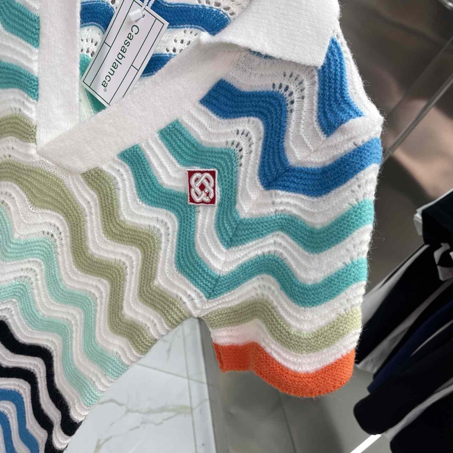 Casablanca Gradient Wave Crochet Mini Dress - DesignerGu