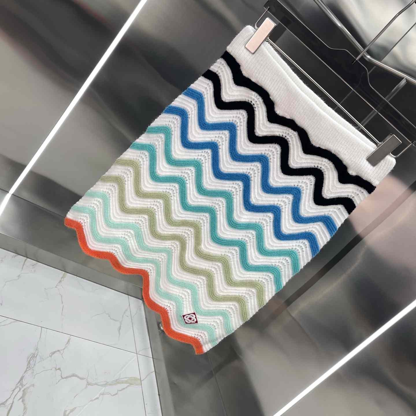 Casablanca Gradient Wave Crochet Top And Short Skirt - DesignerGu