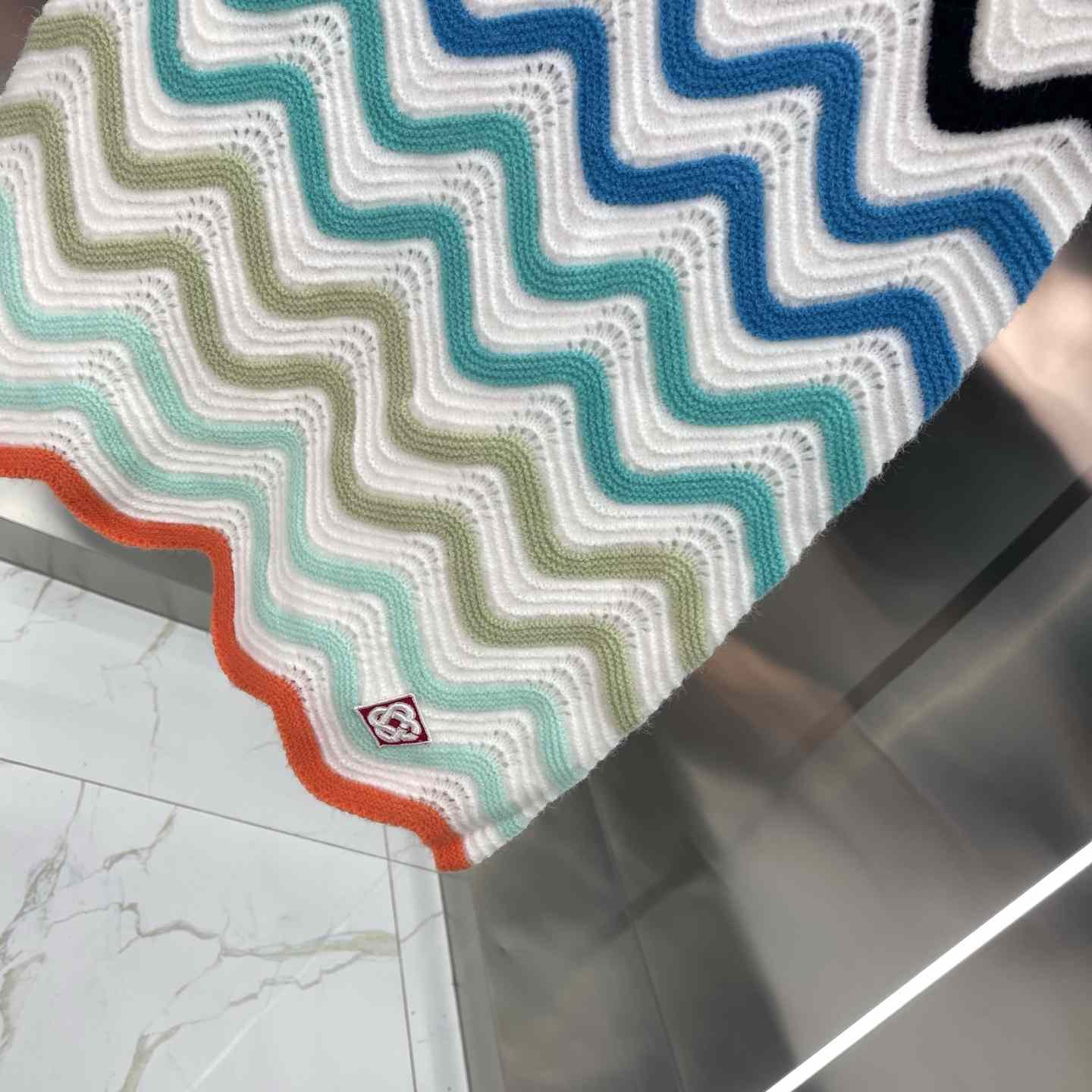 Casablanca Gradient Wave Crochet Top And Short Skirt - DesignerGu