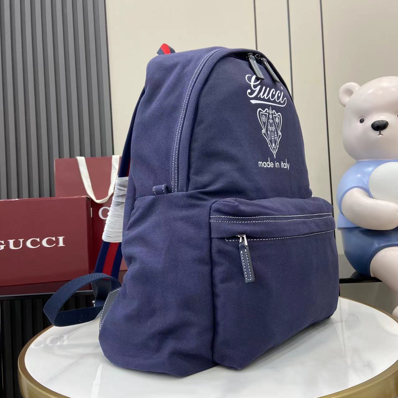 Gucci Printed Canvas Maxi Backpack - DesignerGu