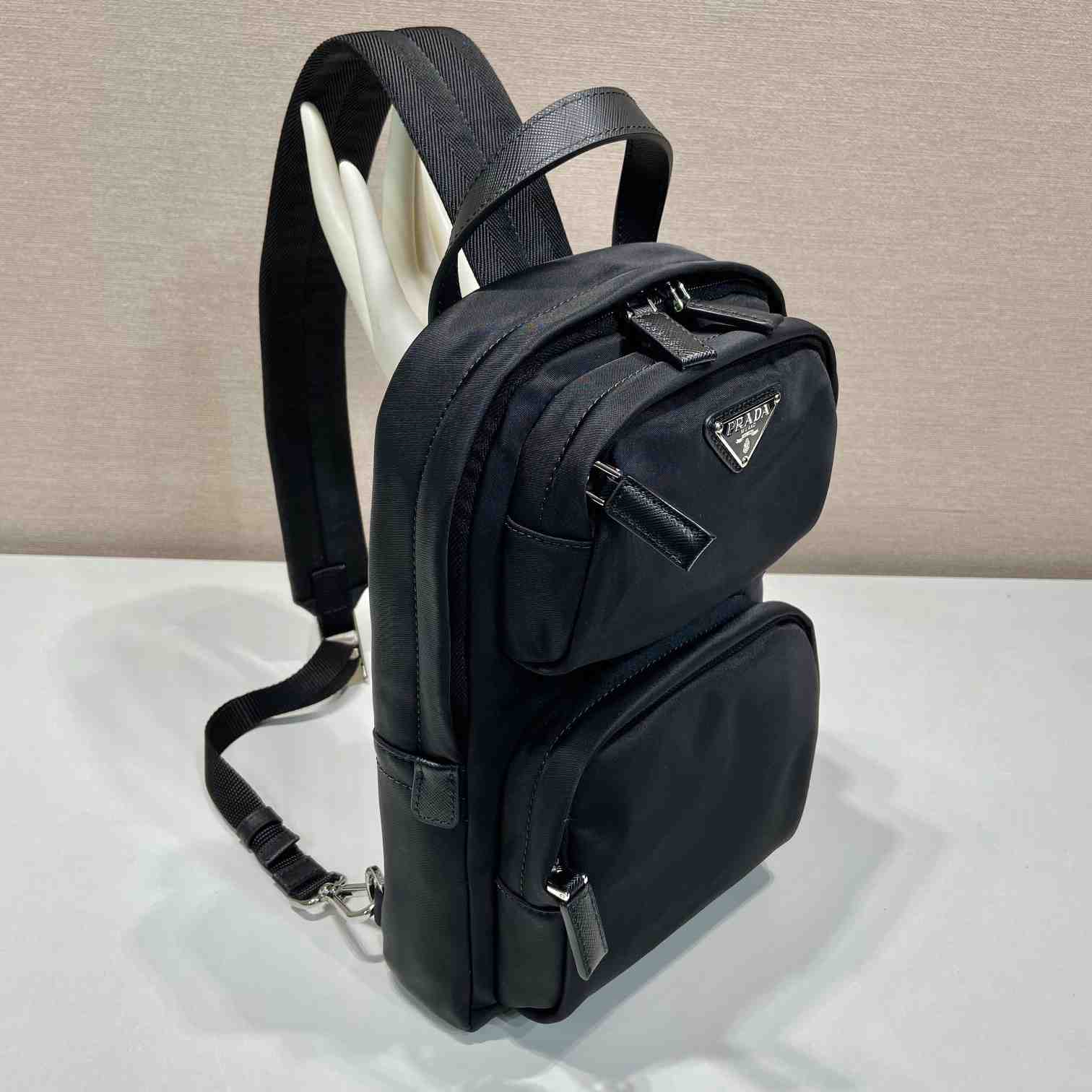 Prada Re-Nylon And Saffiano Leather Backpack   - DesignerGu