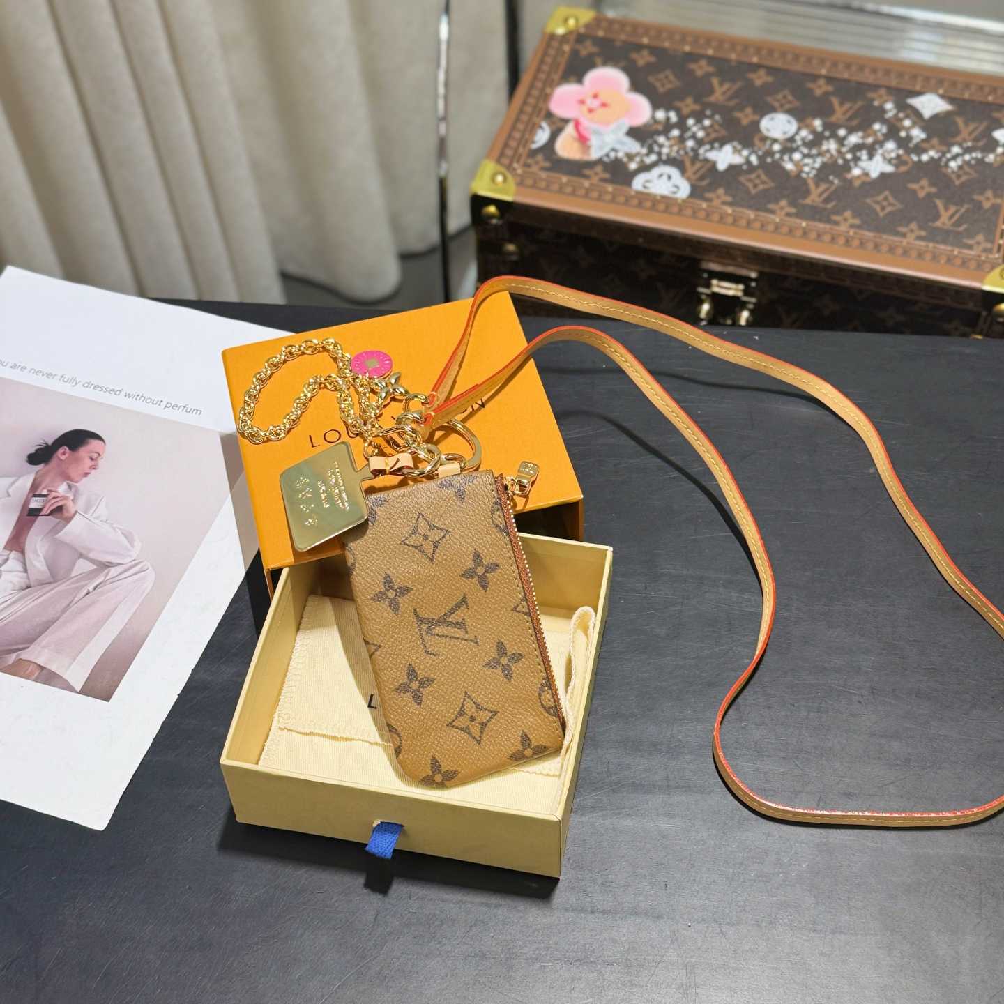 Louis Vuitton Monogram Phone Holder   - DesignerGu