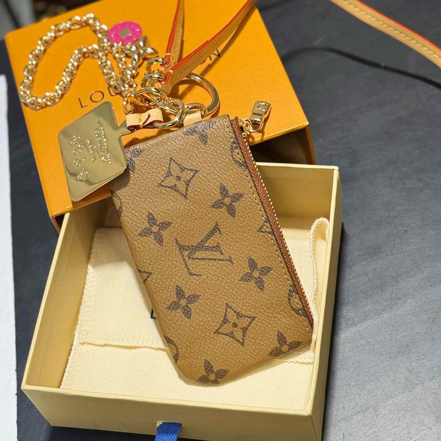 Louis Vuitton Monogram Phone Holder   - DesignerGu