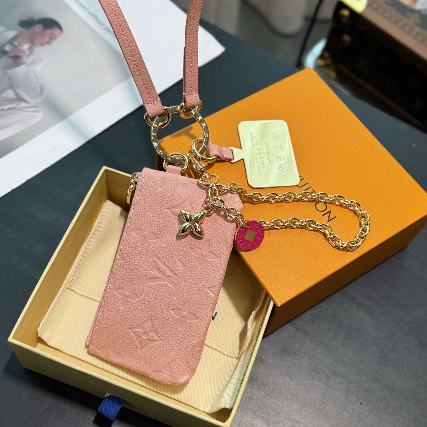 Louis Vuitton Monogram Phone Holder   - DesignerGu