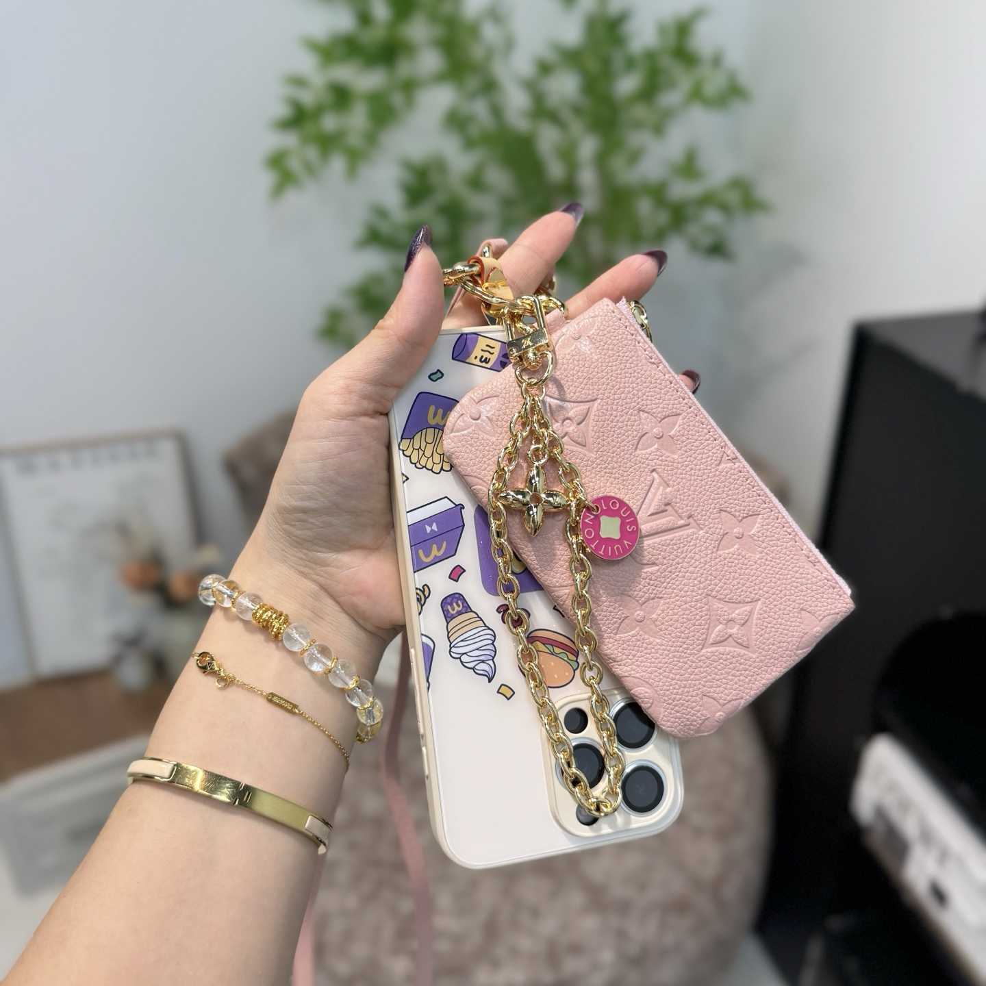 Louis Vuitton Monogram Phone Holder   - DesignerGu