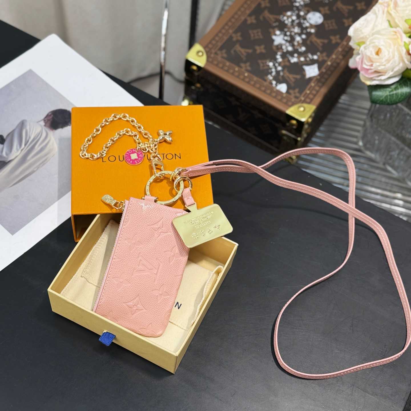 Louis Vuitton Monogram Phone Holder   - DesignerGu