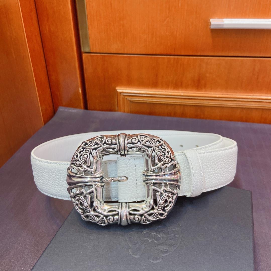 Chrome Hearts Leather Belt   - DesignerGu