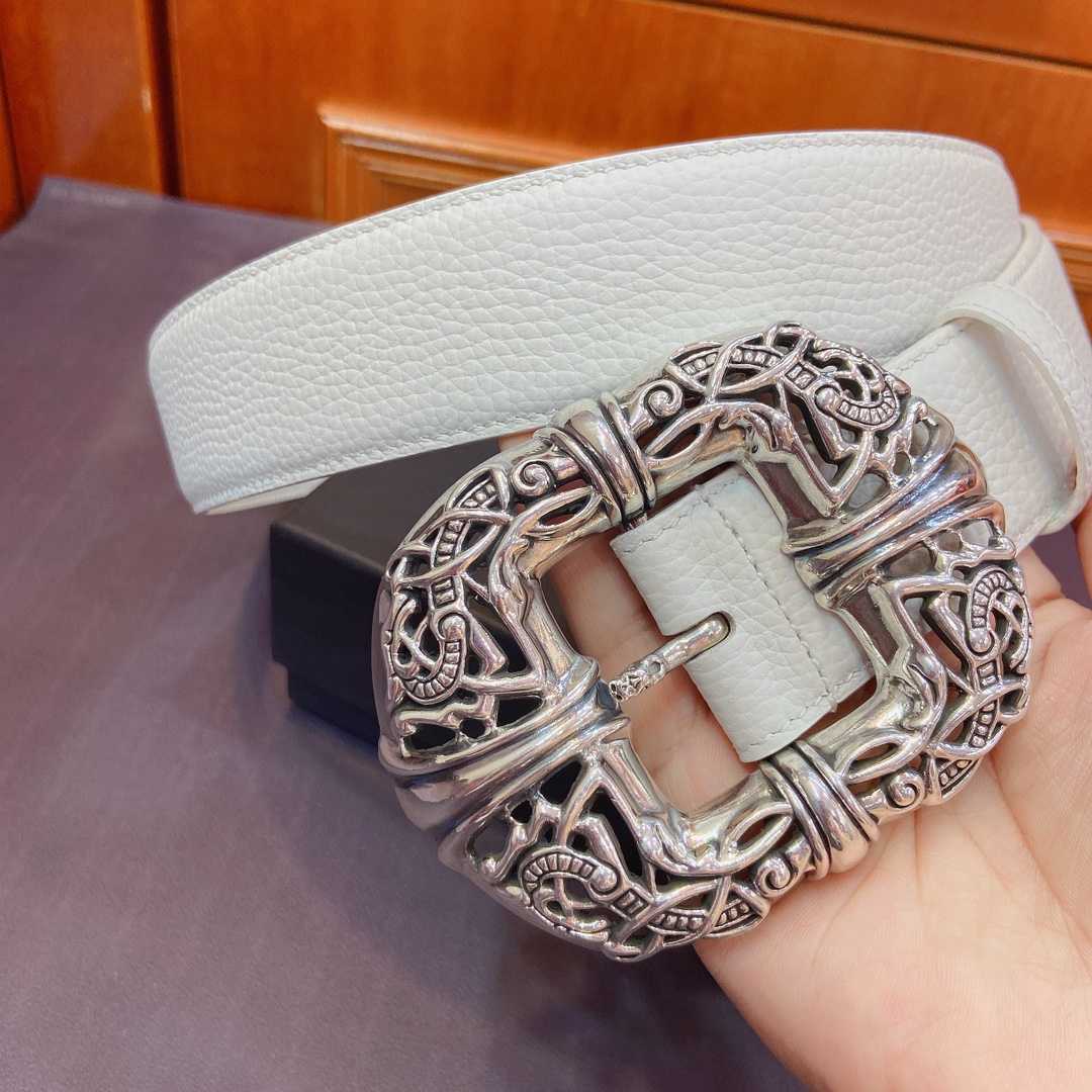 Chrome Hearts Leather Belt   - DesignerGu