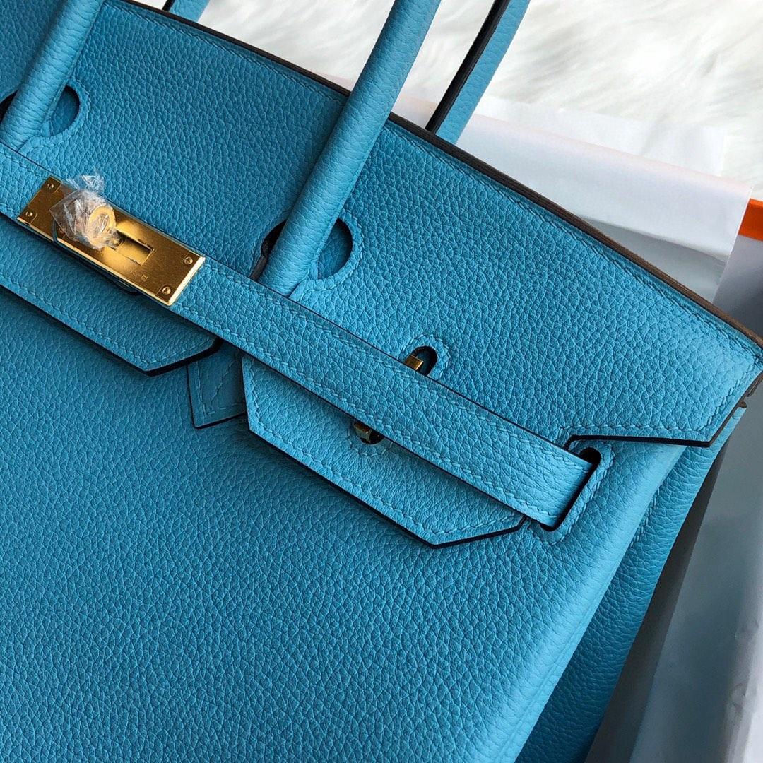 Hermès Blue Mallard Togo 25 cm Birkin Bag - DesignerGu