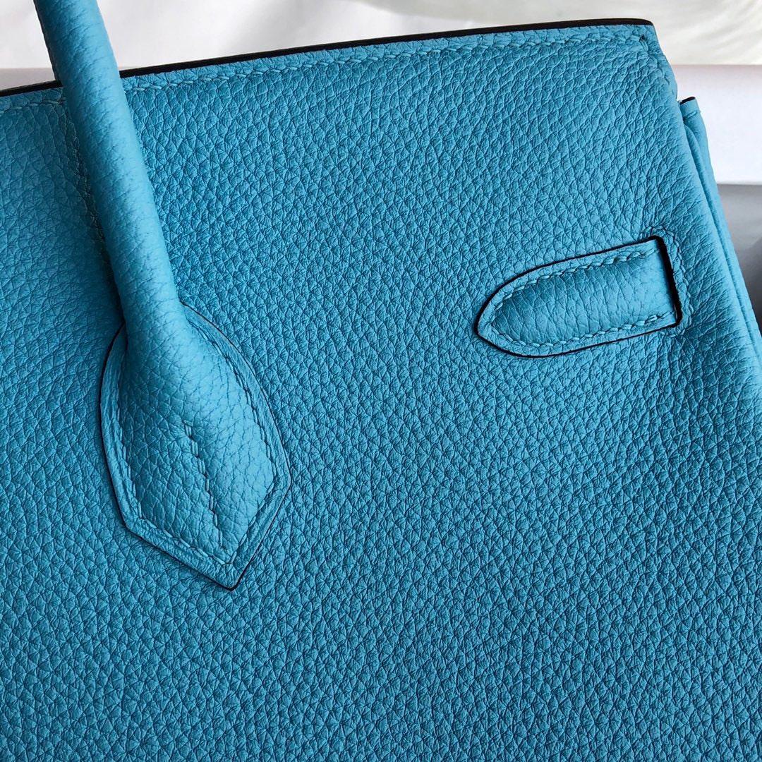 Hermès Blue Mallard Togo 25 cm Birkin Bag - DesignerGu