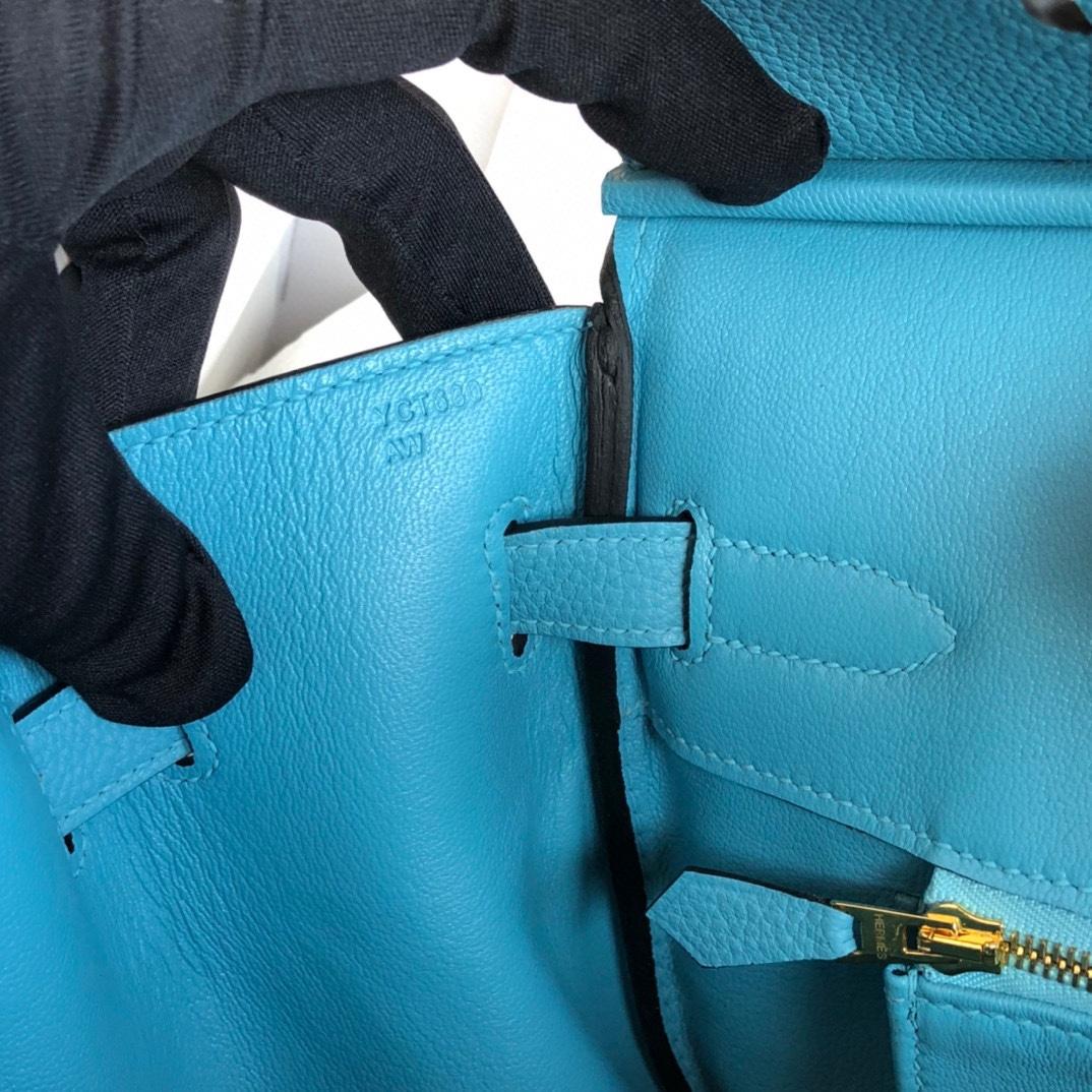 Hermès Blue Mallard Togo 25 cm Birkin Bag - DesignerGu