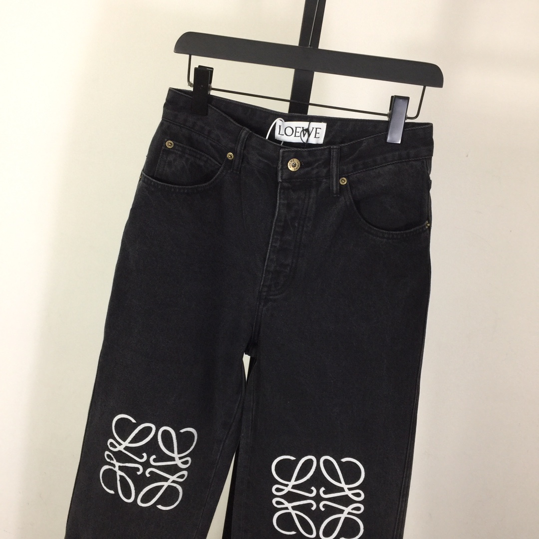 Loewe Anagram Baggy Jeans In Denim - DesignerGu