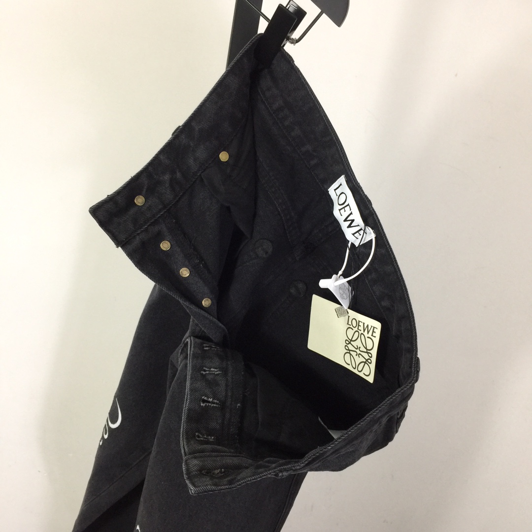 Loewe Anagram Baggy Jeans In Denim - DesignerGu