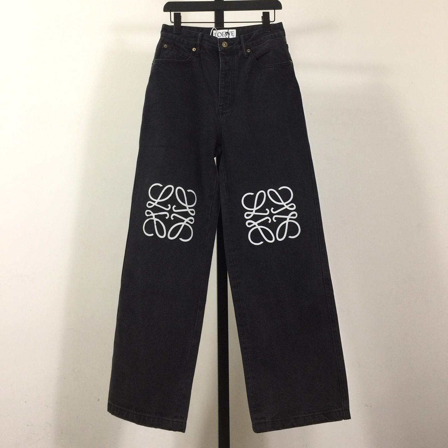 Loewe Anagram Baggy Jeans In Denim - DesignerGu