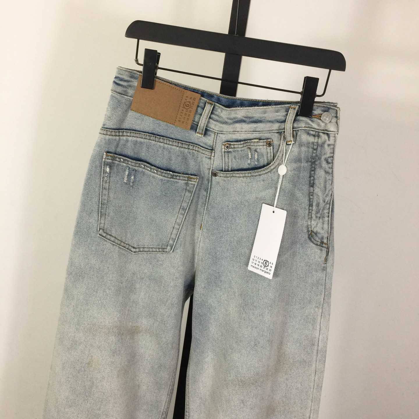 MM6 Maison Margiela Twist Wide Leg Jeans - DesignerGu