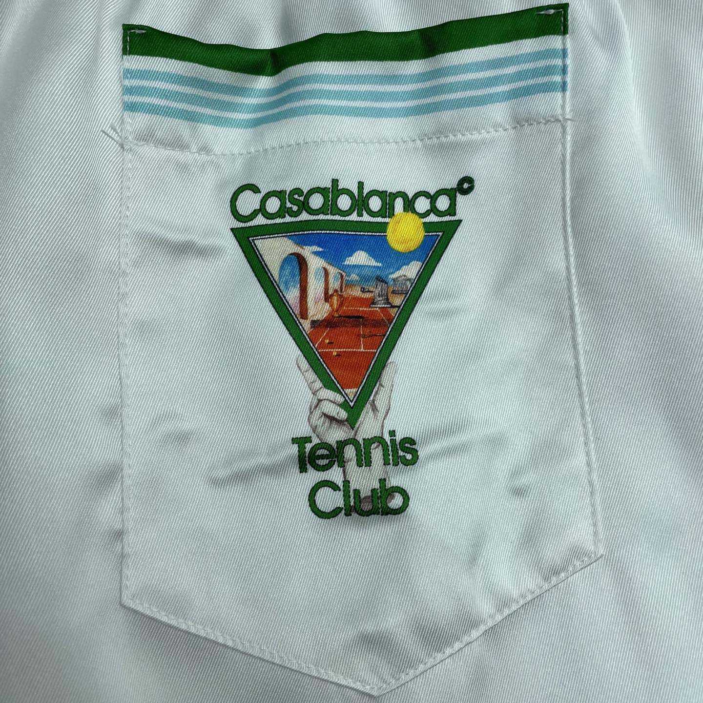 Casablanca Tennis Club Icon Shorts   CA3535 - DesignerGu