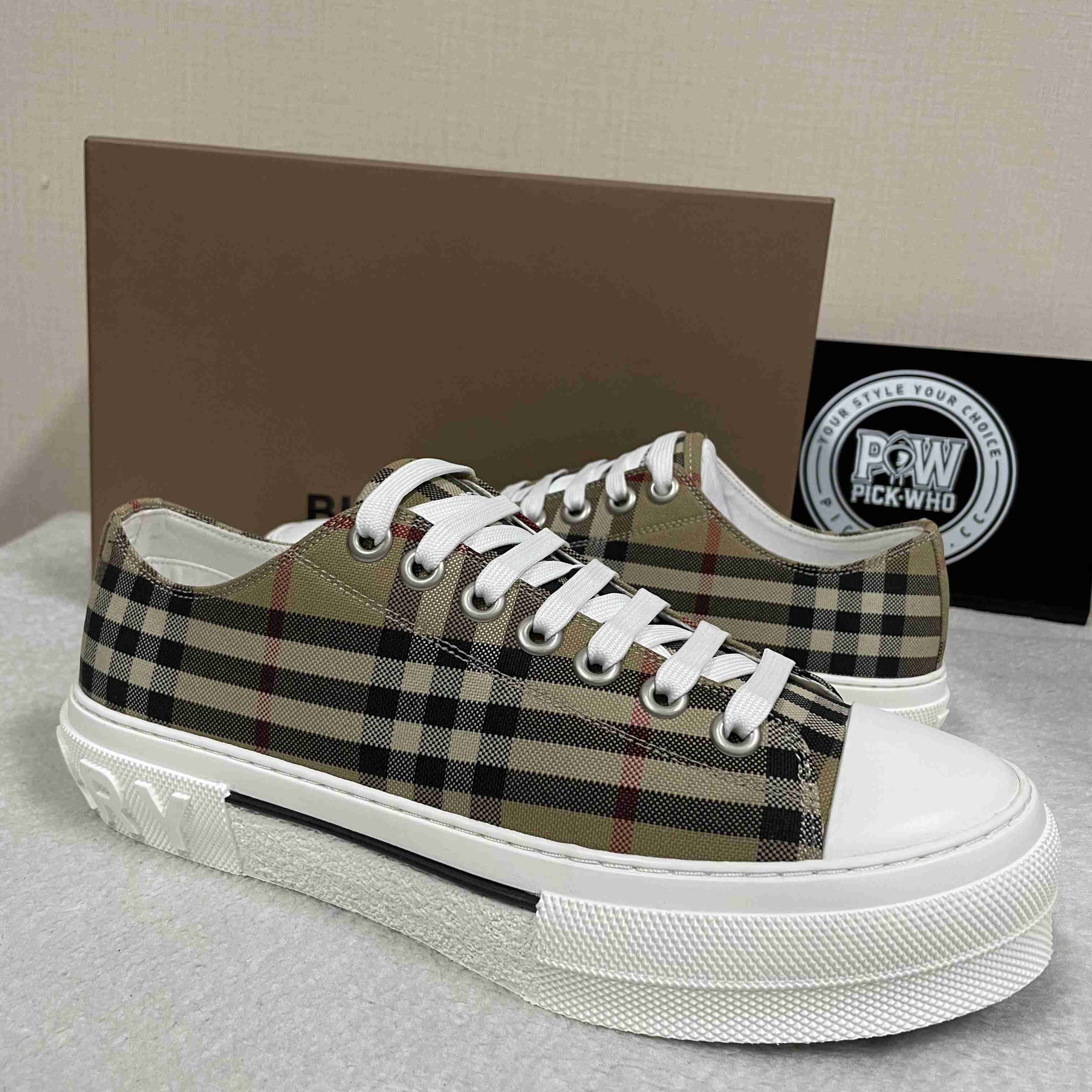Burberry Check Low Top Sneaker - DesignerGu