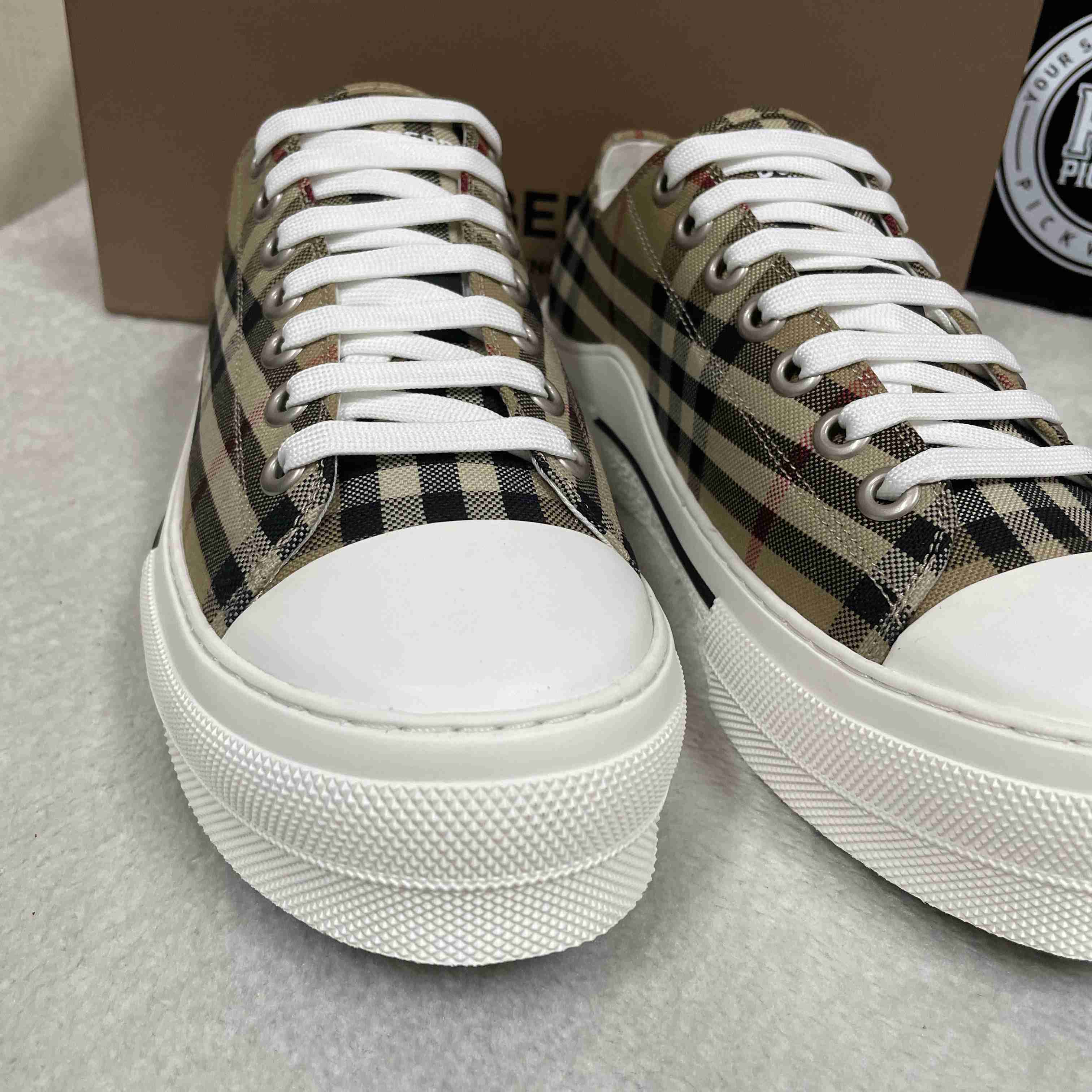 Burberry Check Low Top Sneaker - DesignerGu