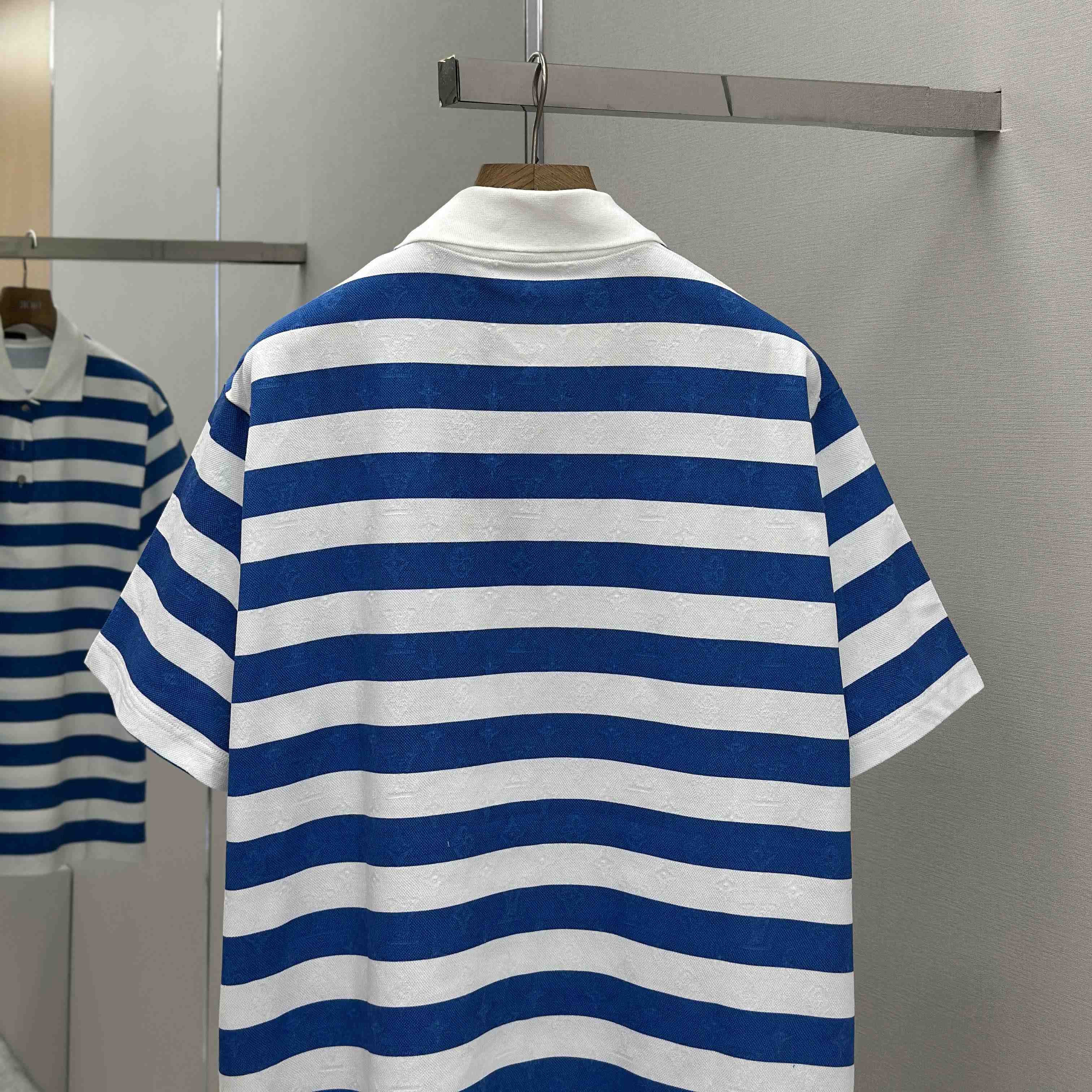 Louis Vuitton Monogram Striped Polo Shirt   1AHWB6 - DesignerGu