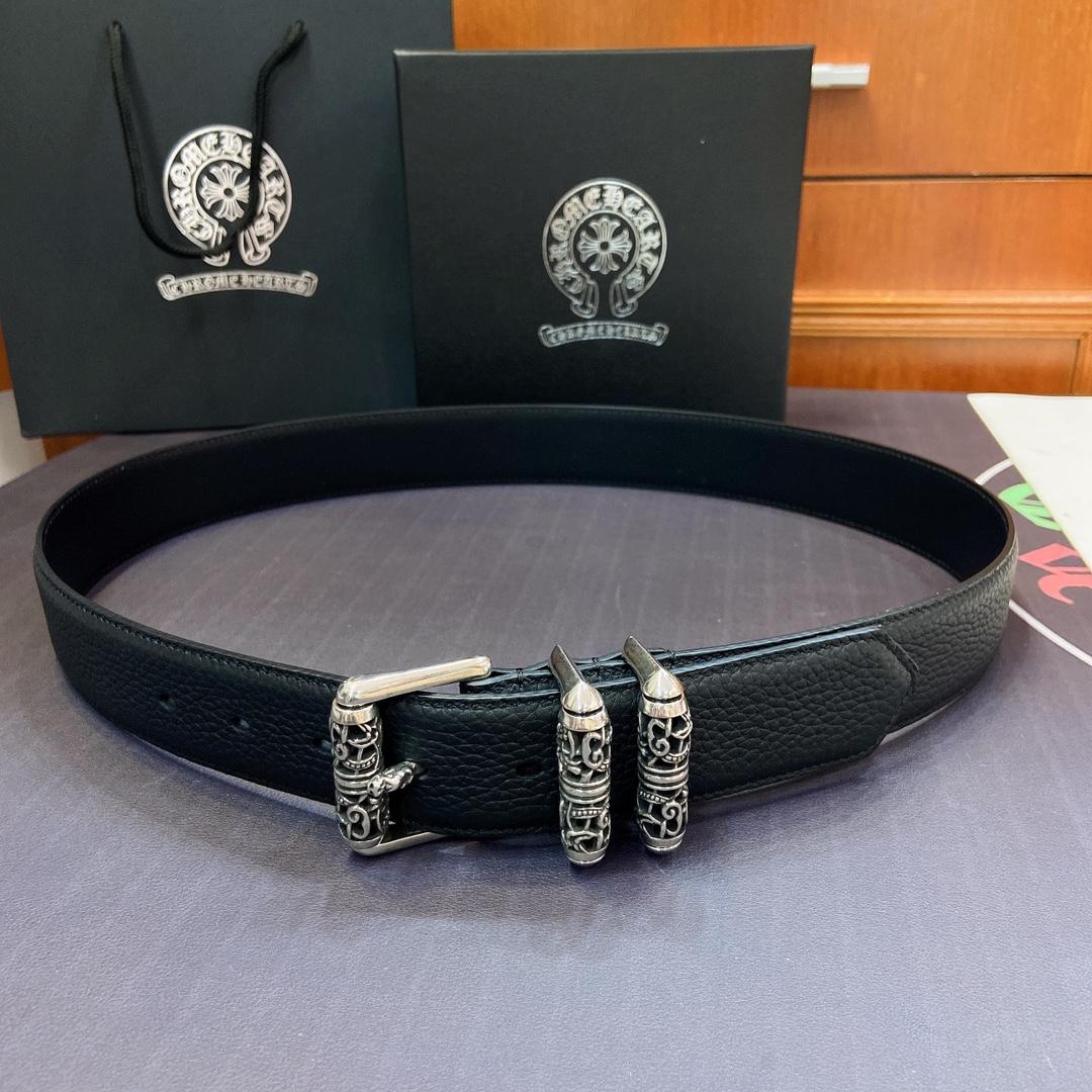 Chrome Hearts Leather Belt   - DesignerGu
