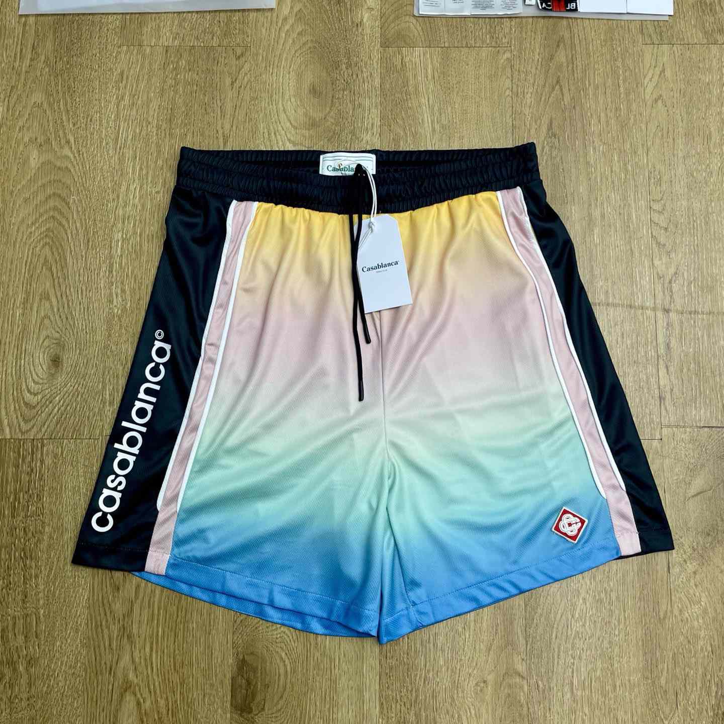 Casablanca Pastel Gradient Football Shorts   C1006 - DesignerGu