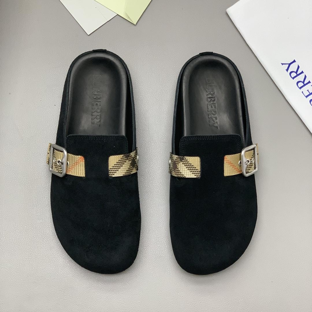 Burberry Suede Urchin Clogs - DesignerGu