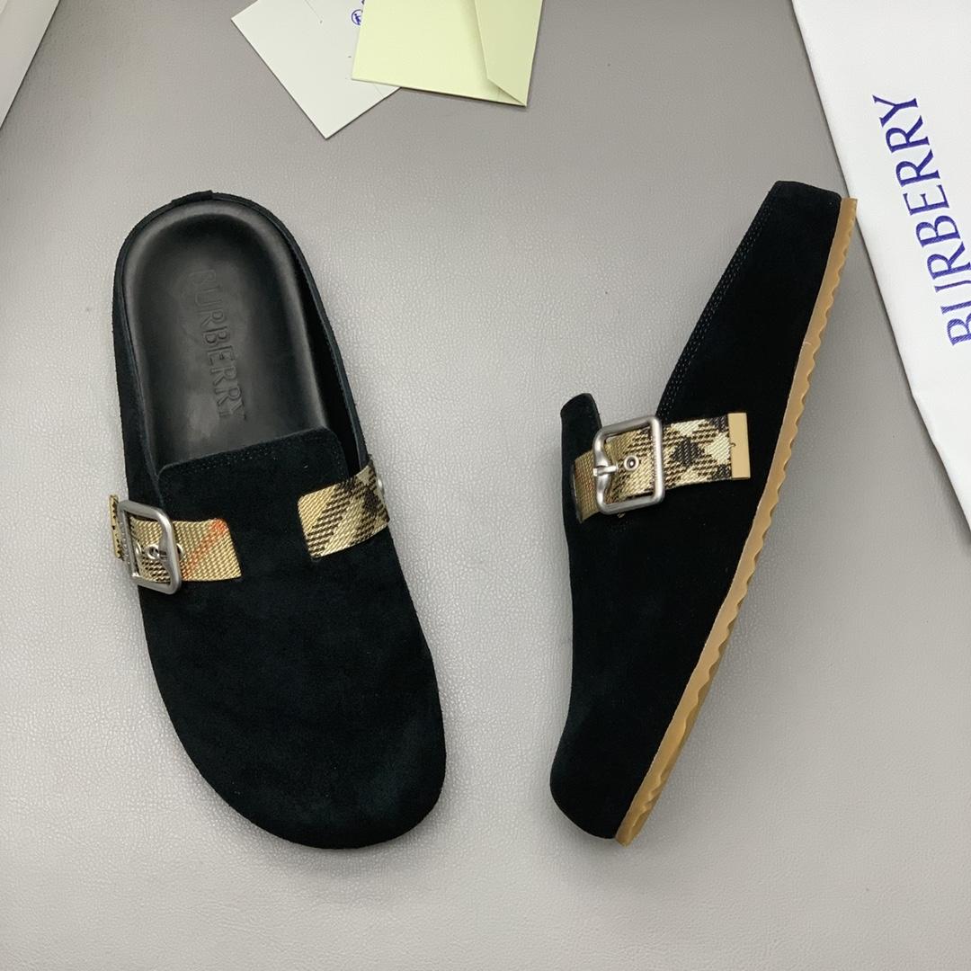 Burberry Suede Urchin Clogs - DesignerGu