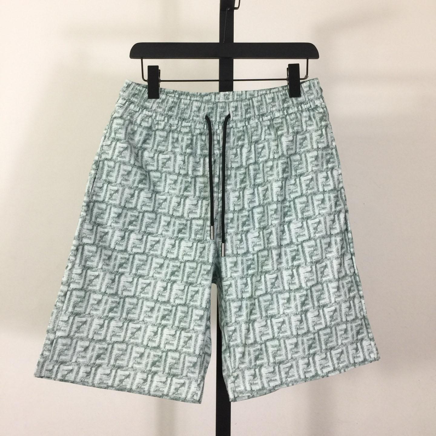 Fendi FF-motif Linen Shorts - DesignerGu