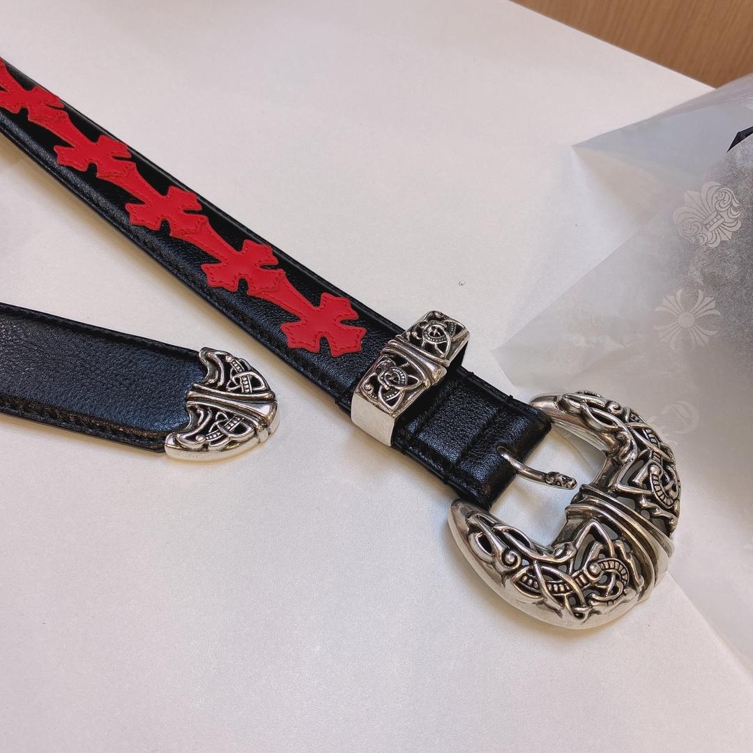 Chrome Hearts Leather Belt    3.8cm - DesignerGu