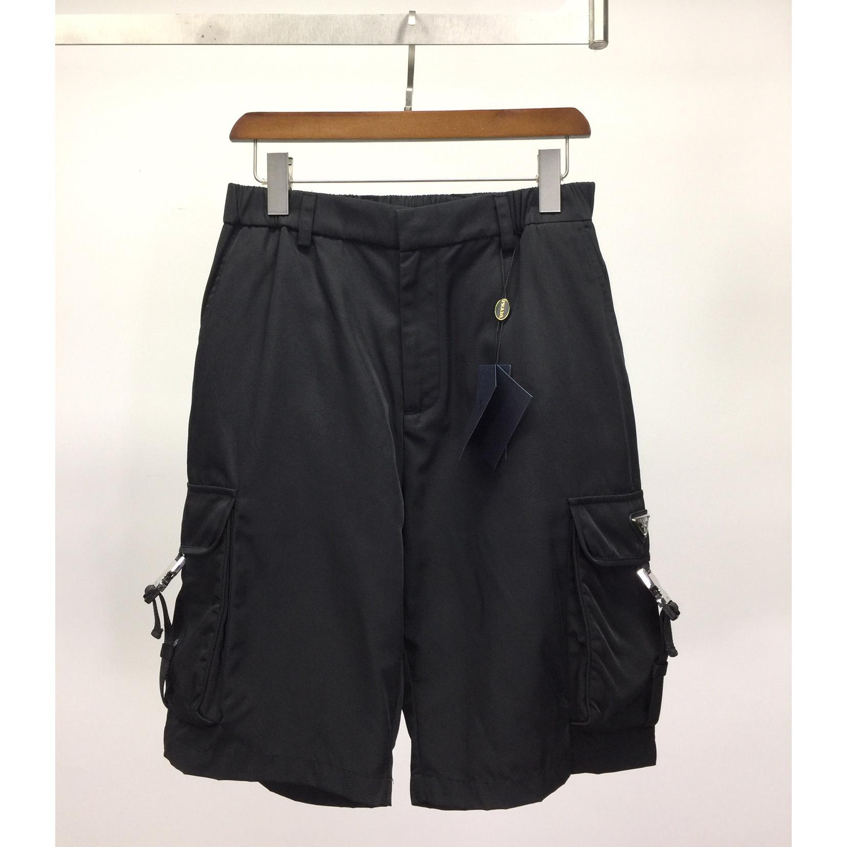 Prada Logo Shorts In Black YF2014  (50% Off Sale) - DesignerGu