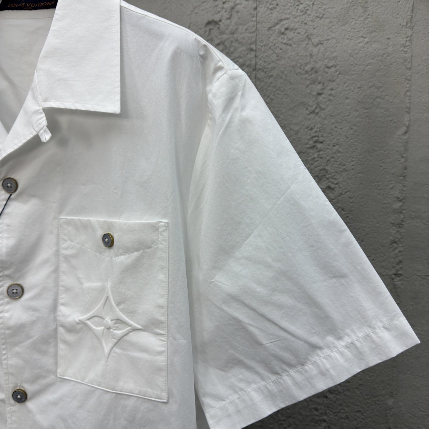 Louis Vuitton Signature Short-Sleeved Cotton Shirt   1AHCHO - DesignerGu