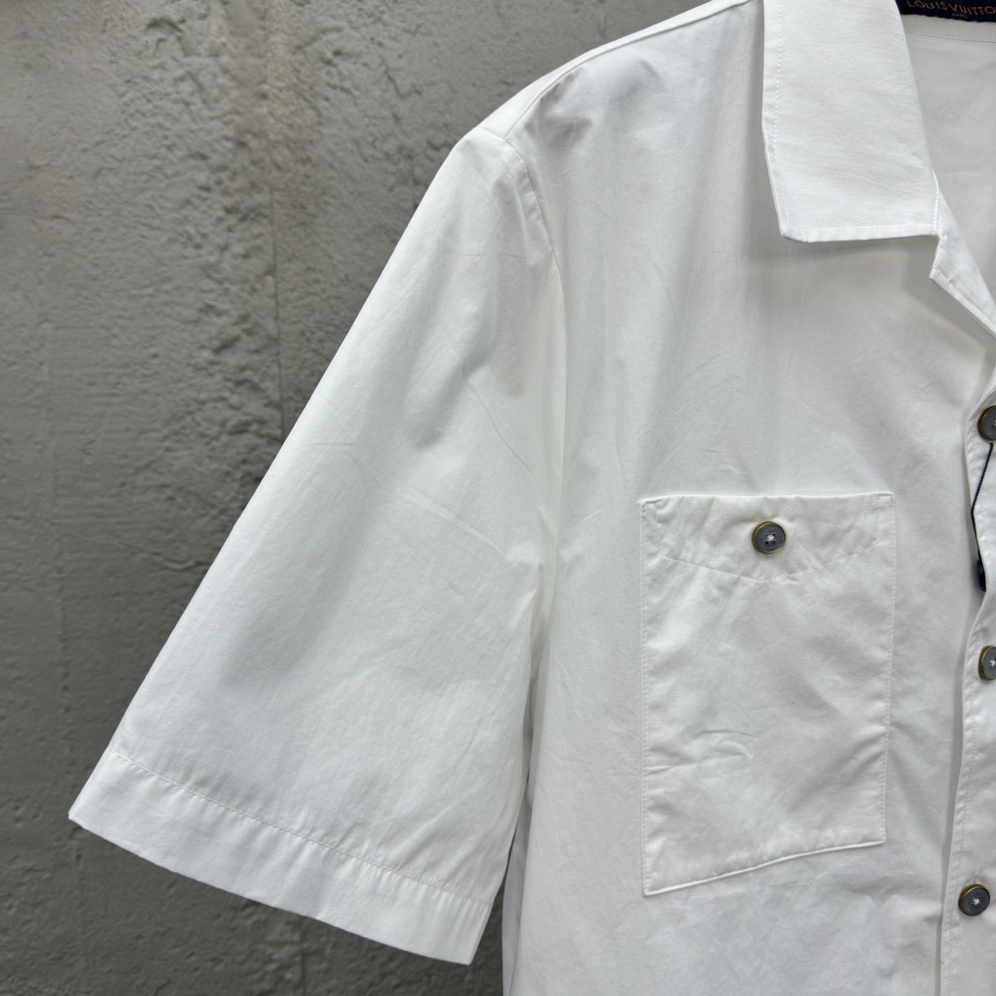 Louis Vuitton Signature Short-Sleeved Cotton Shirt   1AHCHO - DesignerGu