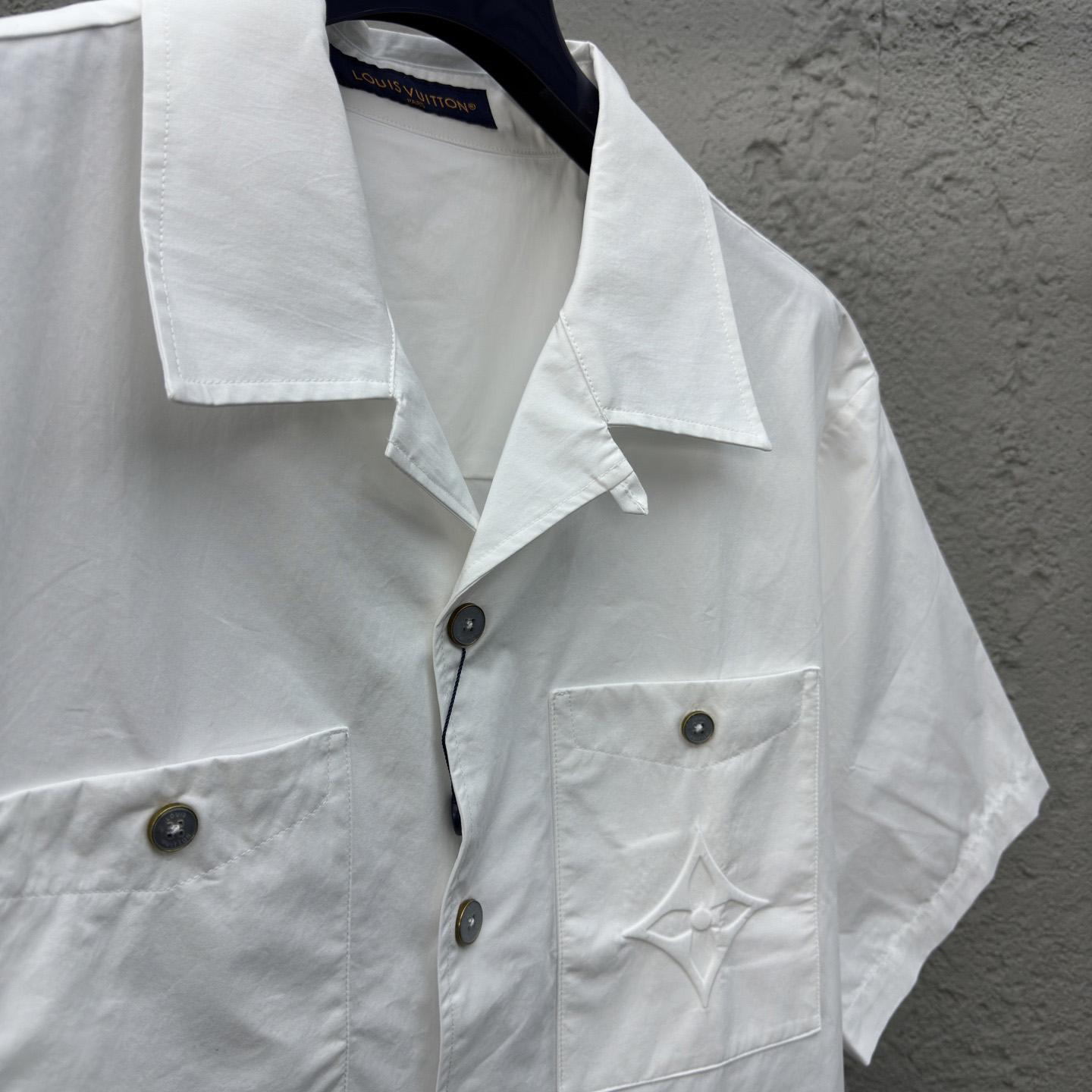 Louis Vuitton Signature Short-Sleeved Cotton Shirt   1AHCHO - DesignerGu
