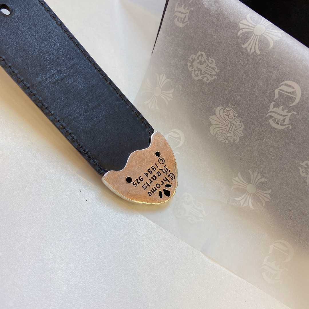 Chrome Hearts Leather Belt    3.8cm - DesignerGu