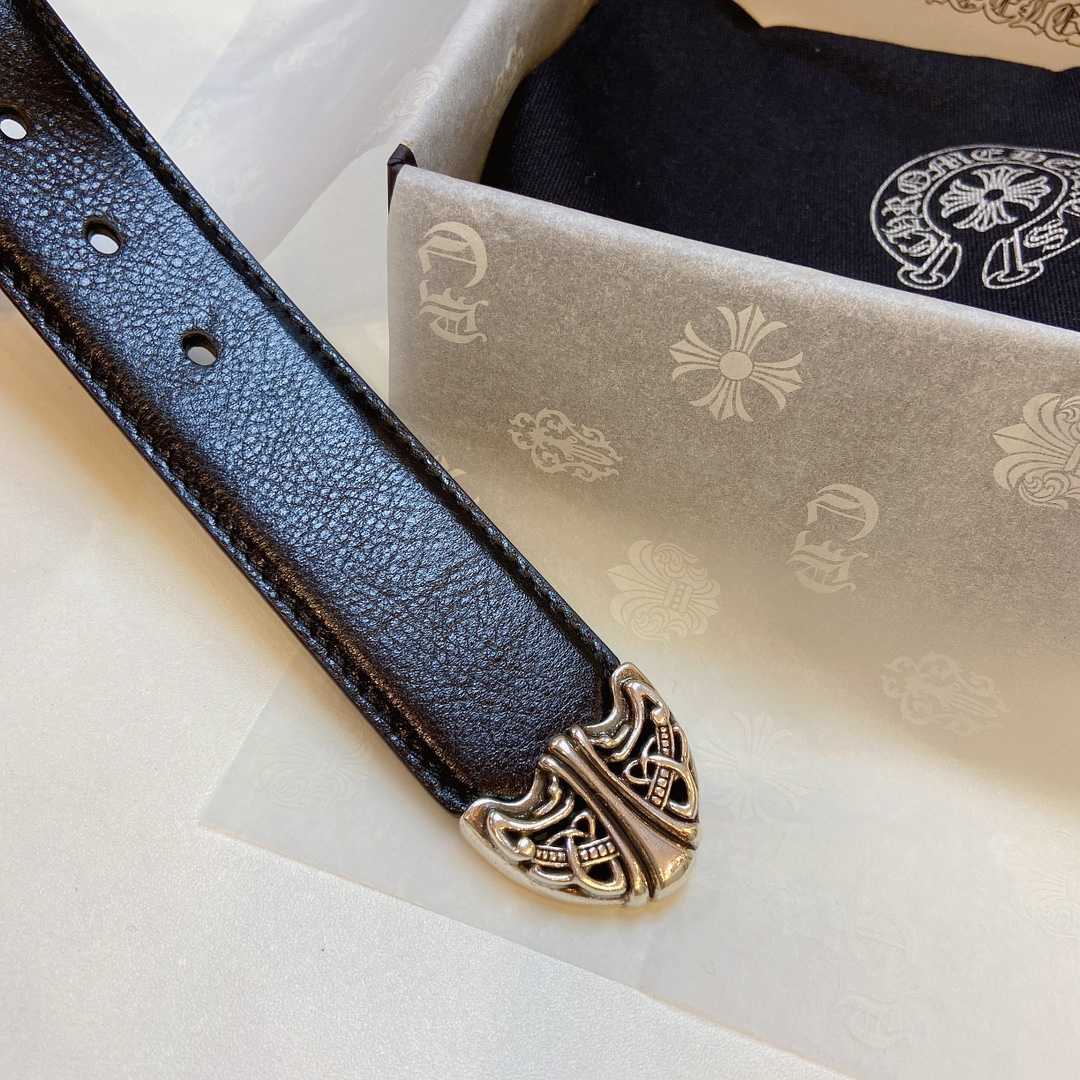 Chrome Hearts Leather Belt    3.8cm - DesignerGu