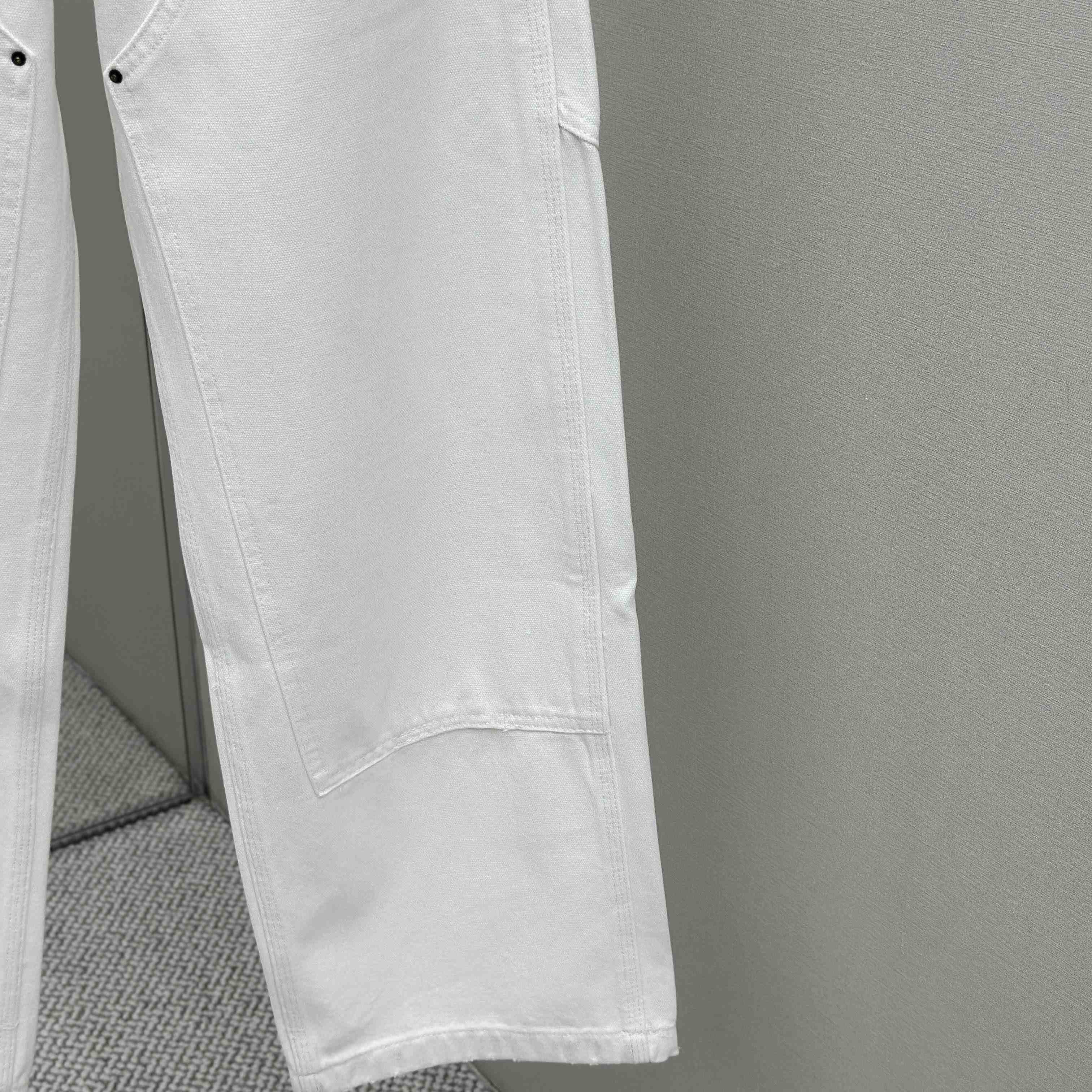 Prada White Old Canvas Pants - DesignerGu