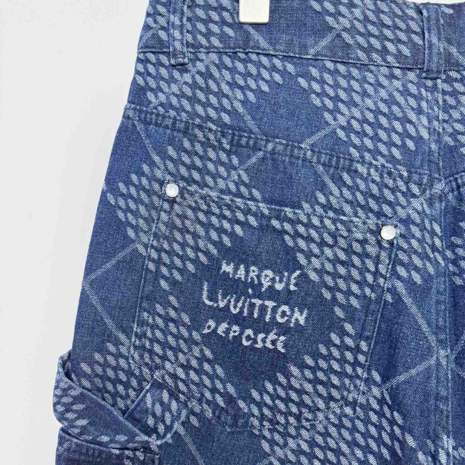 Louis Vuitton Denim Carpenter Shorts    1AGIWB - DesignerGu